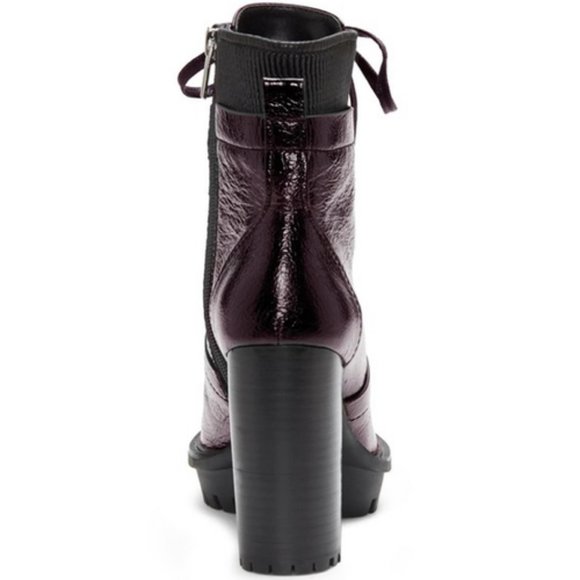 NIB VINCE CAMUTO Grape Leather Combat Boot… - Picture 8 of 8